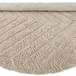 Pyöreä matot - Conara Natural Cotton Shaggy (beige)