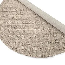 Pyöreä matot - Conara Natural Cotton Shaggy (beige)