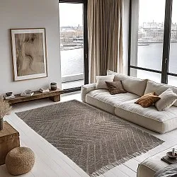 Ryijymatot - Conara Natural Cotton Shaggy (taupe)