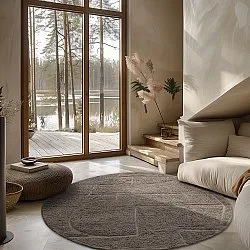 Pyöreä matot - Cremona Natural Cotton Shaggy (taupe)