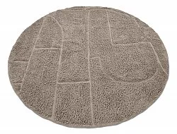 Pyöreä matot - Cremona Natural Cotton Shaggy (taupe)