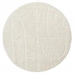 Pyöreä matot - Cremona Natural Cotton Shaggy (offwhite)