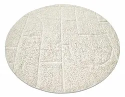 Pyöreä matot - Cremona Natural Cotton Shaggy (offwhite)