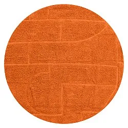 Pyöreä matot - Cremona Natural Cotton Shaggy (oranssi)