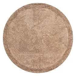 Pyöreä matot - Ebba Natural Cotton Shaggy (ruskea)