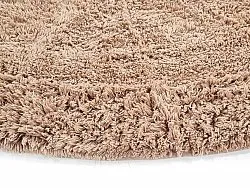 Pyöreä matot - Ebba Natural Cotton Shaggy (ruskea)