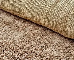 Pyöreä matot - Ebba Natural Cotton Shaggy (ruskea)