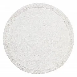 Pyöreä matot - Ebba Natural Cotton Shaggy (offwhite)