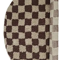 Pyöreä matot - Elsey Natural Cotton Shaggy (beige/ruskea)