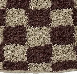 Pyöreä matot - Elsey Natural Cotton Shaggy (beige/ruskea)