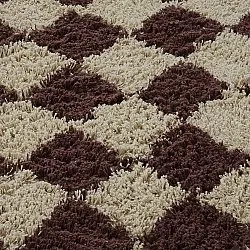 Pyöreä matot - Elsey Natural Cotton Shaggy (beige/ruskea)