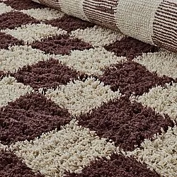 Pyöreä matot - Elsey Natural Cotton Shaggy (beige/ruskea)