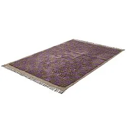Ryijymatot - Elsey Natural Cotton Shaggy (ruskea/violetti)