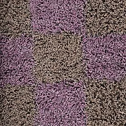 Ryijymatot - Elsey Natural Cotton Shaggy (ruskea/violetti)