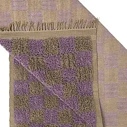 Ryijymatot - Elsey Natural Cotton Shaggy (ruskea/violetti)