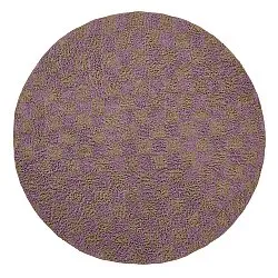 Pyöreä matot - Elsey Natural Cotton Shaggy (ruskea/violetti)