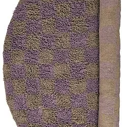 Pyöreä matot - Elsey Natural Cotton Shaggy (ruskea/violetti)