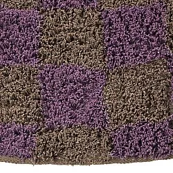 Pyöreä matot - Elsey Natural Cotton Shaggy (ruskea/violetti)