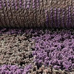 Pyöreä matot - Elsey Natural Cotton Shaggy (ruskea/violetti)