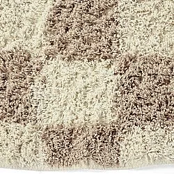 Pyöreä matot - Elsey Natural Cotton Shaggy (kerma/hiekka)