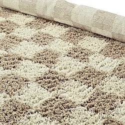 Pyöreä matot - Elsey Natural Cotton Shaggy (kerma/hiekka)