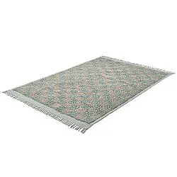 Ryijymatot - Elsey Natural Cotton Shaggy (harmaa/vaaleanpunainen)
