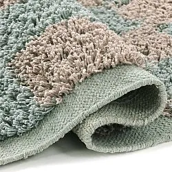 Ryijymatot - Elsey Natural Cotton Shaggy (harmaa/vaaleanpunainen)