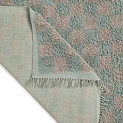 Ryijymatot - Elsey Natural Cotton Shaggy (harmaa/vaaleanpunainen)