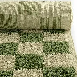 Ryijymatot - Elsey Natural Cotton Shaggy (vihreä/beige)