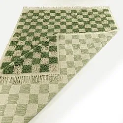 Ryijymatot - Elsey Natural Cotton Shaggy (vihreä/beige)