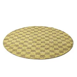 Pyöreä matot - Elsey Natural Cotton Shaggy (keltainen/beige)