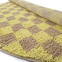 Pyöreä matot - Elsey Natural Cotton Shaggy (keltainen/beige)
