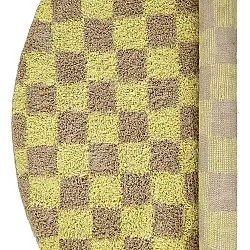 Pyöreä matot - Elsey Natural Cotton Shaggy (keltainen/beige)