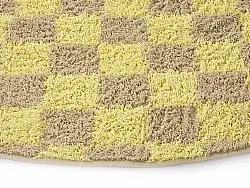 Pyöreä matot - Elsey Natural Cotton Shaggy (keltainen/beige)