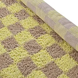 Pyöreä matot - Elsey Natural Cotton Shaggy (keltainen/beige)