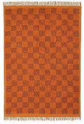 Ryijymatot - Elsey Natural Cotton Shaggy (oranssi/punainen)