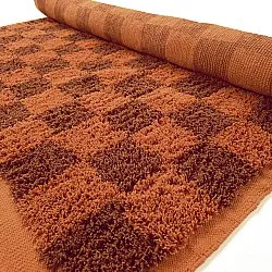 Ryijymatot - Elsey Natural Cotton Shaggy (oranssi/punainen)