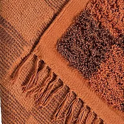 Ryijymatot - Elsey Natural Cotton Shaggy (oranssi/punainen)