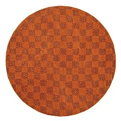 Pyöreä matot - Elsey Natural Cotton Shaggy (oranssi/punainen)