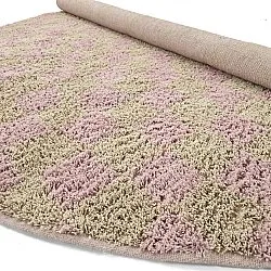 Pyöreä matot - Elsey Natural Cotton Shaggy (pinkki/oranssi)