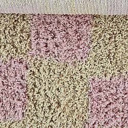 Pyöreä matot - Elsey Natural Cotton Shaggy (pinkki/oranssi)