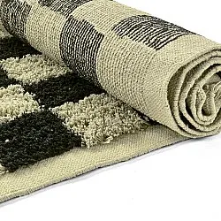 Ryijymatot - Elsey Natural Cotton Shaggy (musta/beige)