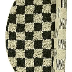 Pyöreä matot - Elsey Natural Cotton Shaggy (musta/beige)