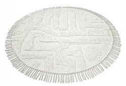 Pyöreä matot - Fallon Natural Cotton Shaggy (offwhite)