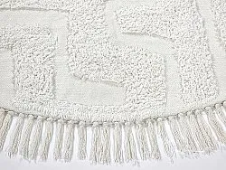Pyöreä matot - Fallon Natural Cotton Shaggy (offwhite)