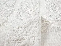 Pyöreä matot - Fallon Natural Cotton Shaggy (offwhite)