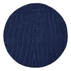 Pyöreä matot - Farley Natural Cotton Shaggy (sininen)