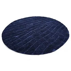 Pyöreä matot - Farley Natural Cotton Shaggy (sininen)