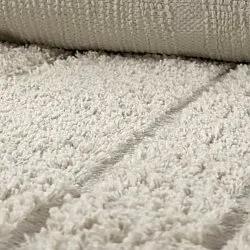 Ryijymatot - Farley Natural Cotton Shaggy (luonnonvalkoinen)