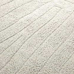 Pyöreä matot - Farley Natural Cotton Shaggy (luonnonvalkoinen)